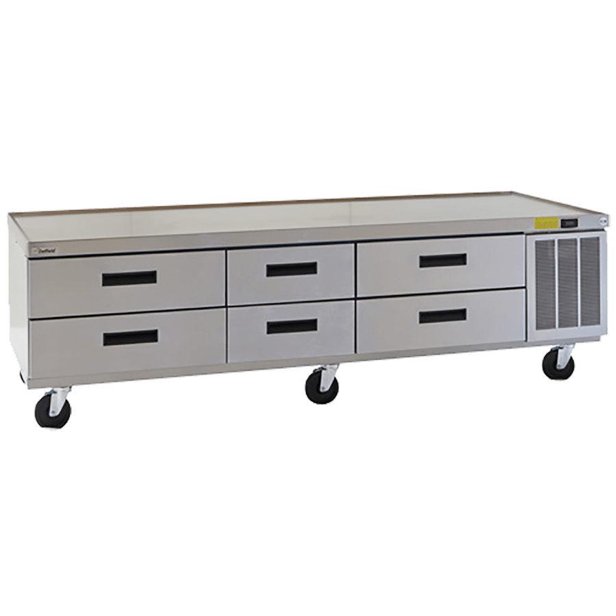Delfield F2996CP 96.25-Inch Refrigerated Chef Base — 6 drawers