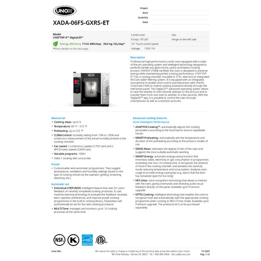 Spec Sheet