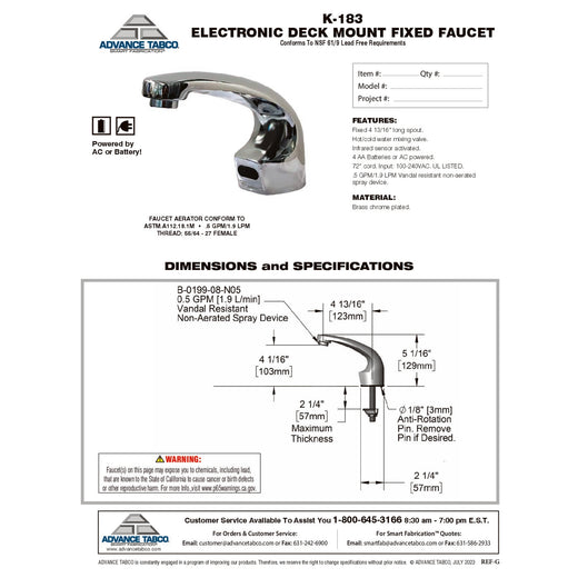 Spec Sheet