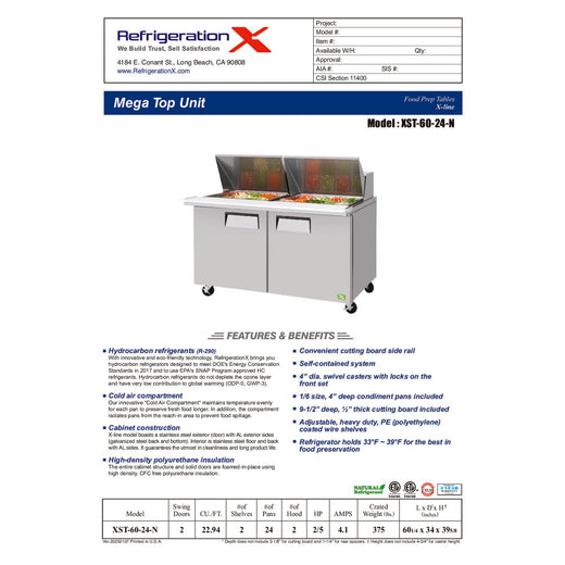 XST-60-24-N Spec Sheet