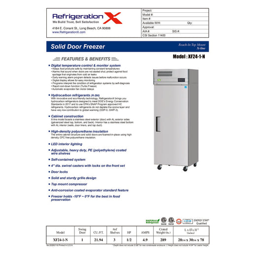 XF24-1-N Spec Sheet