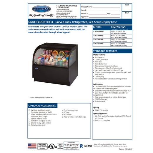 UCRSL4833C Spec Sheet