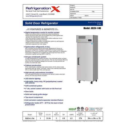 XR24-1-N6 Spec Sheet