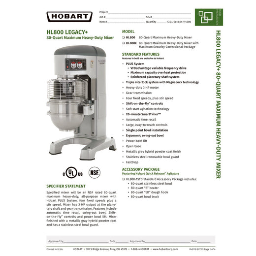 Spec Sheet