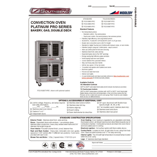 Product Family Spec Sheet