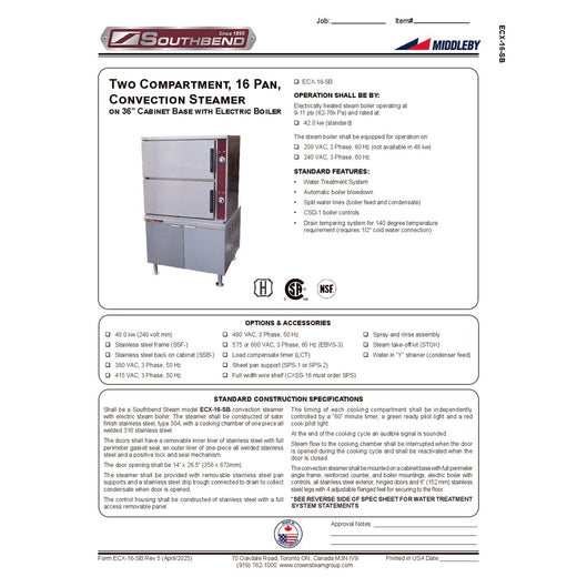 Spec Sheet