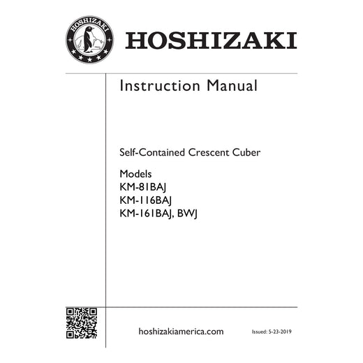 Hoshizaki Self-Contained Crescent Cuber Instructions