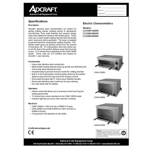 CHM-1200W Spec Sheet