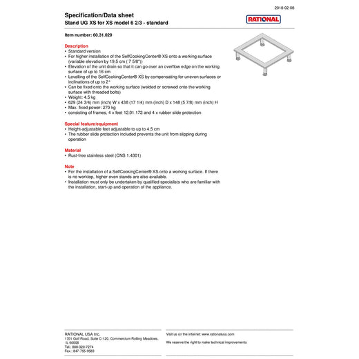 Spec Sheet