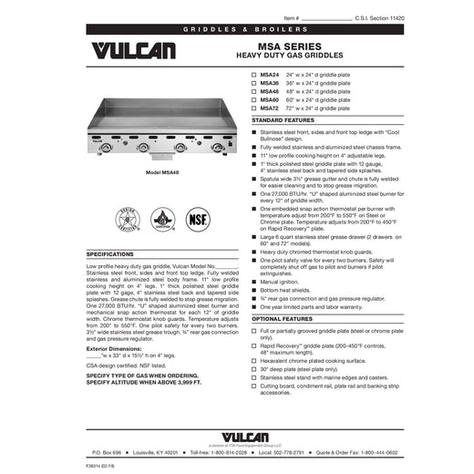 Spec Sheet