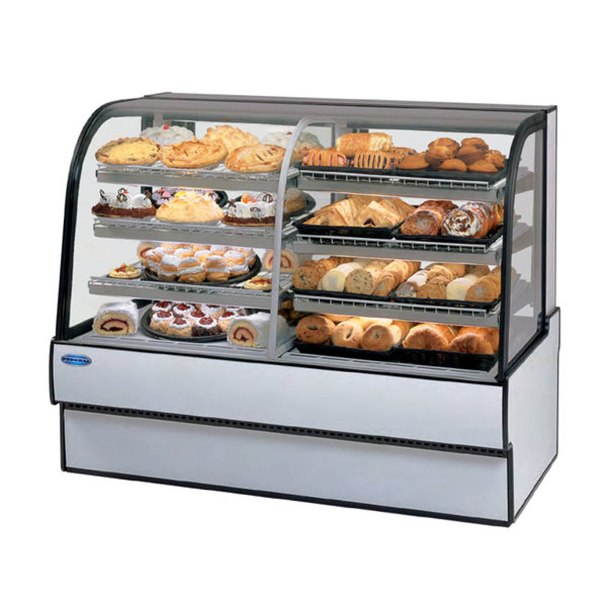Federal Industries CGR7748DZ 77" Vertical Dual Zone Dry / Refrigerated Bakery Case