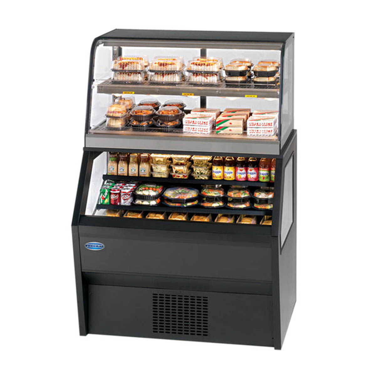 Federal Industries CH4828/RSS4SC 48" Dual Service Dual Temperature Merchandiser w/ Heated Service Top
