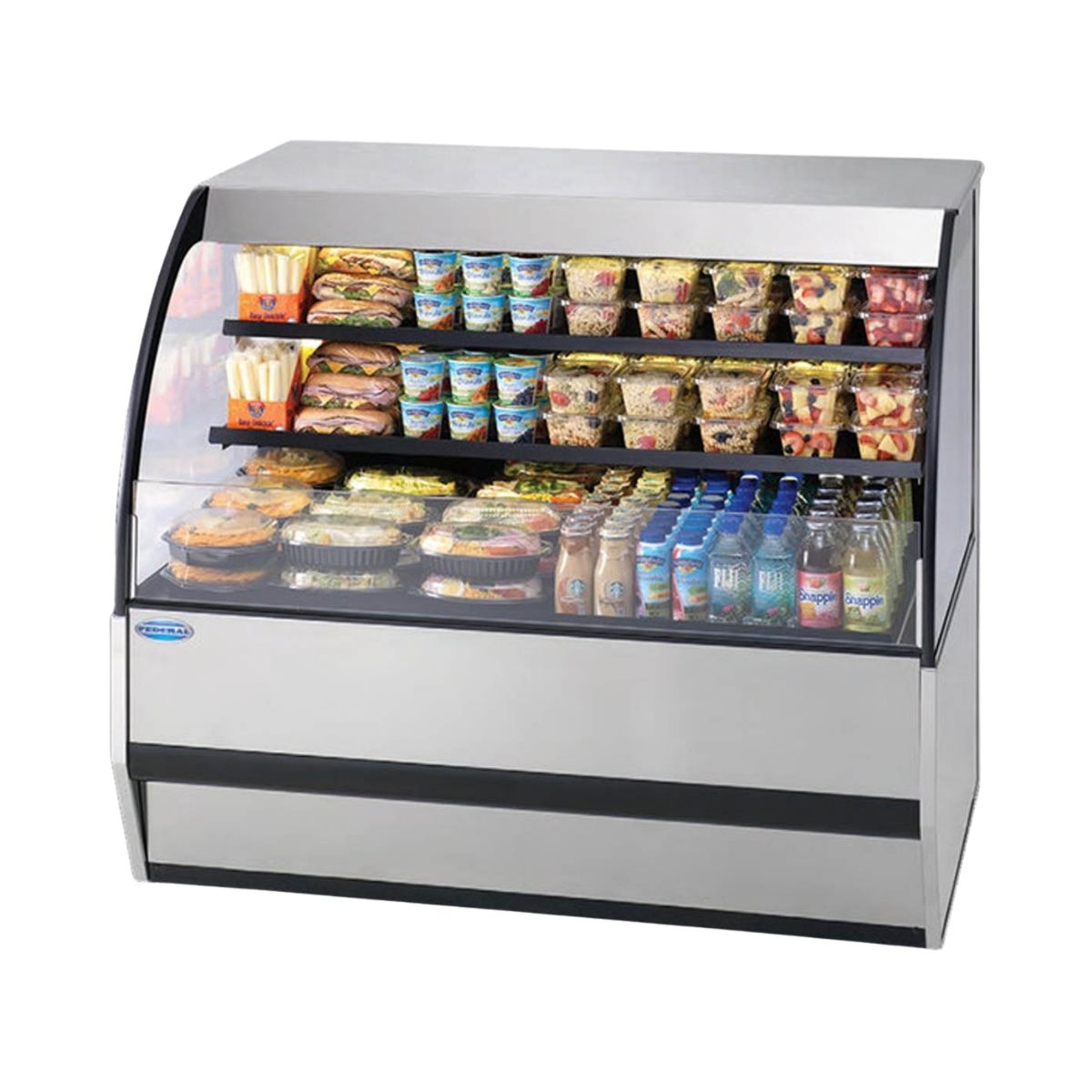 Federal Industries SSRVS3642 36" Versatile Service Top Over Refrigerated Self-Serve Counter Case