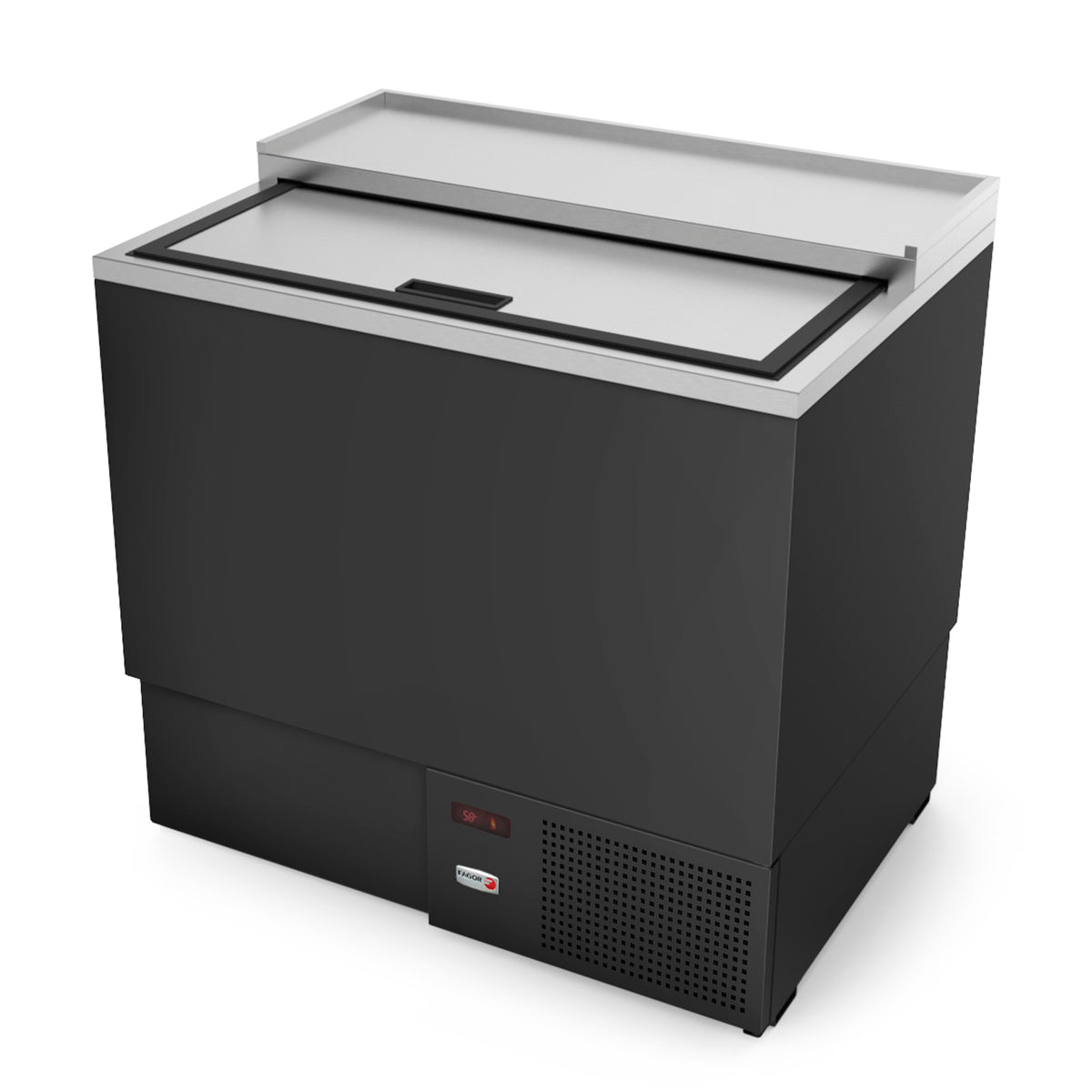 Fagor FGF-36 37" Glass & Plate Chiller Black & Stainless Steel, 162 Mug Capacity, Deep Well