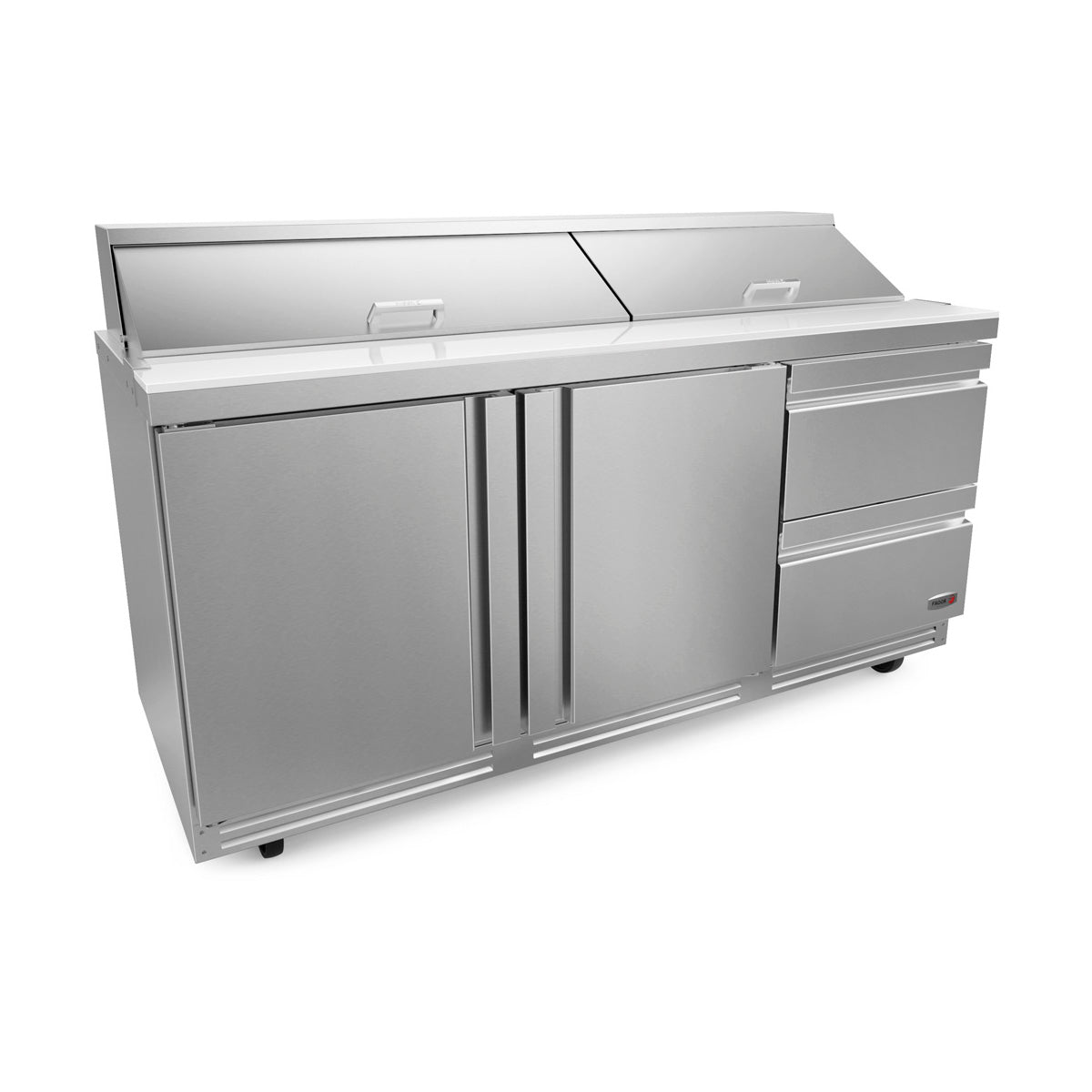 Fagor Refrigeration FMT-72-30-D2-N 72" Mega Top Sandwich Prep Table w/ 2 Drawers & 2 Doors, 30 Pans