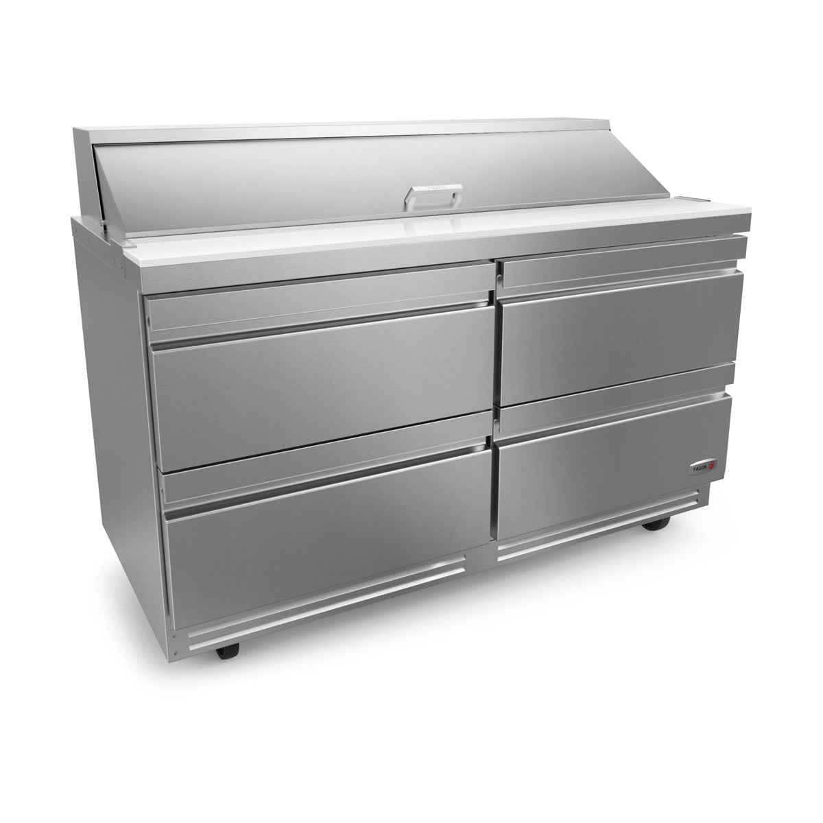 Fagor FST-60-16-D4-N 60-3/8" 4-Drawer Sandwich and Salad Prep Table, 16 Pans, Stainless Steel