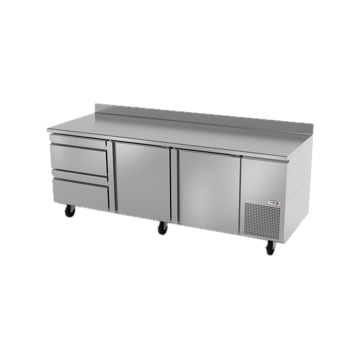 Fagor SWR-93-D2 93" Worktop Refrigerator w/ 2 Doors & 2 Drawers, Front Breathing, 26.5 cu. ft.