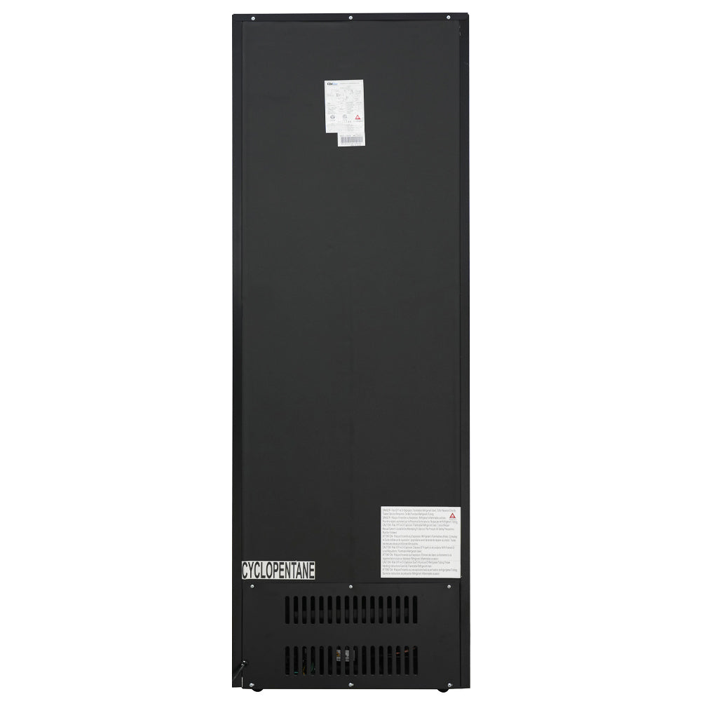Coldline G8E-B 22" Single Glass Door Merchandiser Refrigerator with LED Lighting, Black, 9 Cu. Ft.