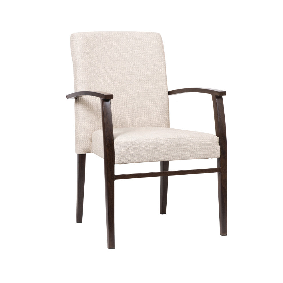 G & A 2853 Mila Banquet Arm Chair, Stackable 3 High, Upholstered Back & Seat, Welded 12 Gauge Aluminum