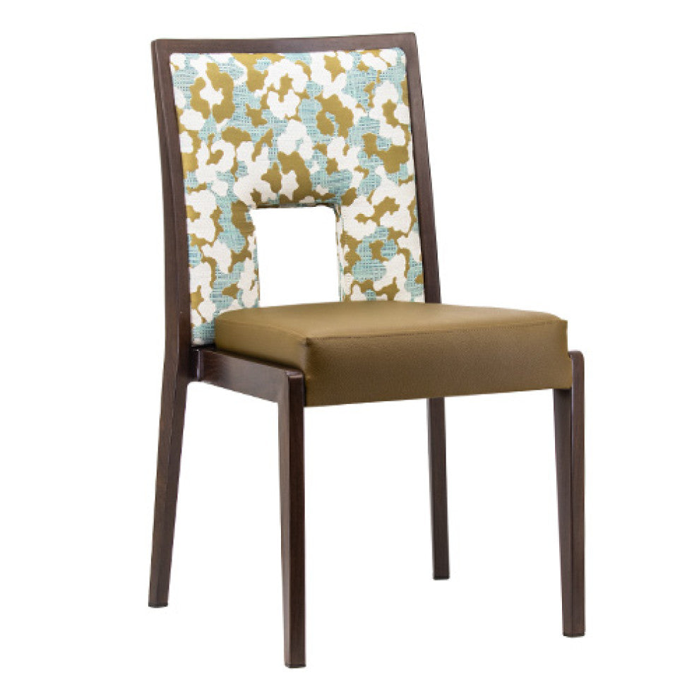 G & A 2855 Auburn Stackable Banquet Chair, Upholstered Square Back & Seat, 12 Gauge Aluminum