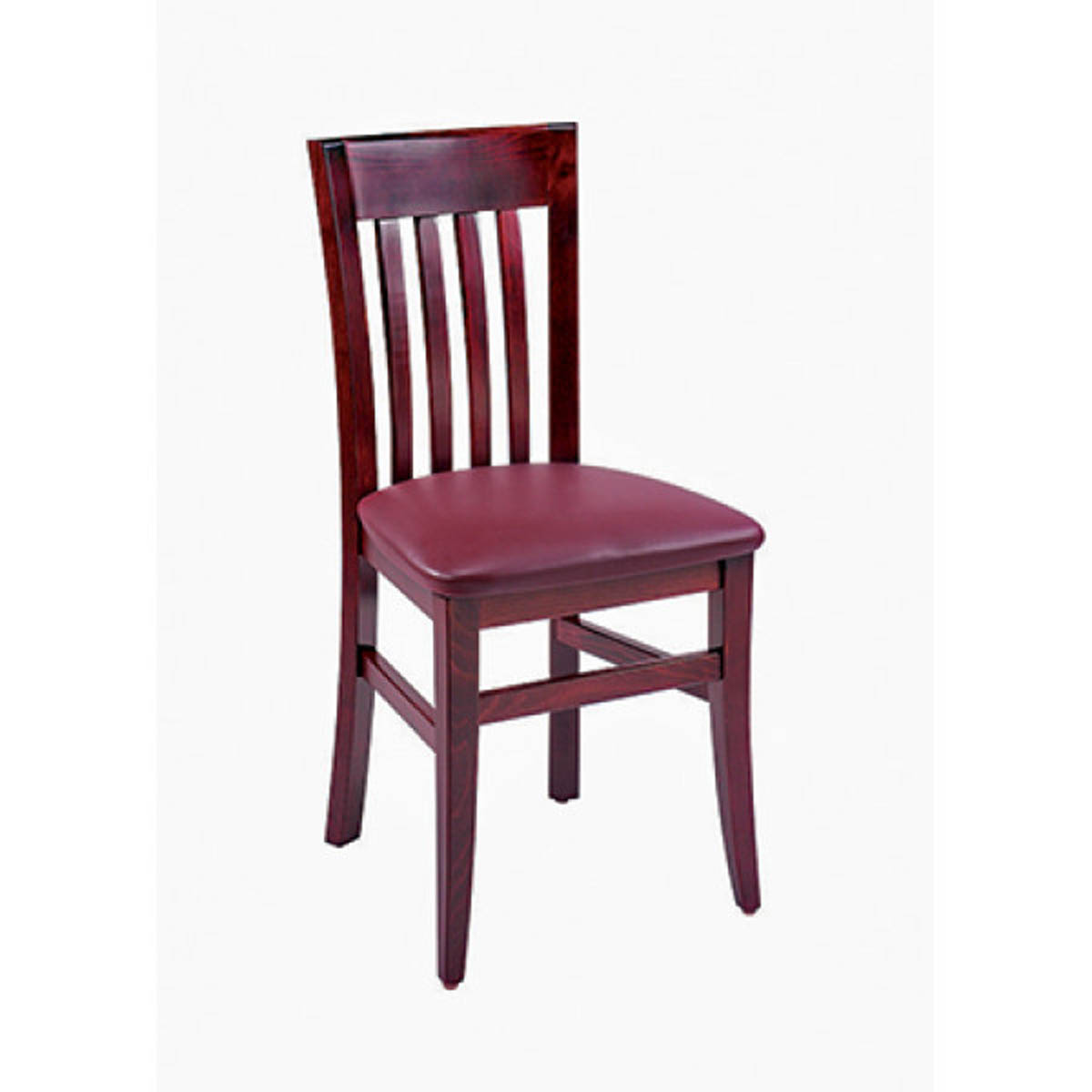 G & A 3805PS Indoor Napa Side Chair with Slat Back and Padded Seat, Beechwood Frame