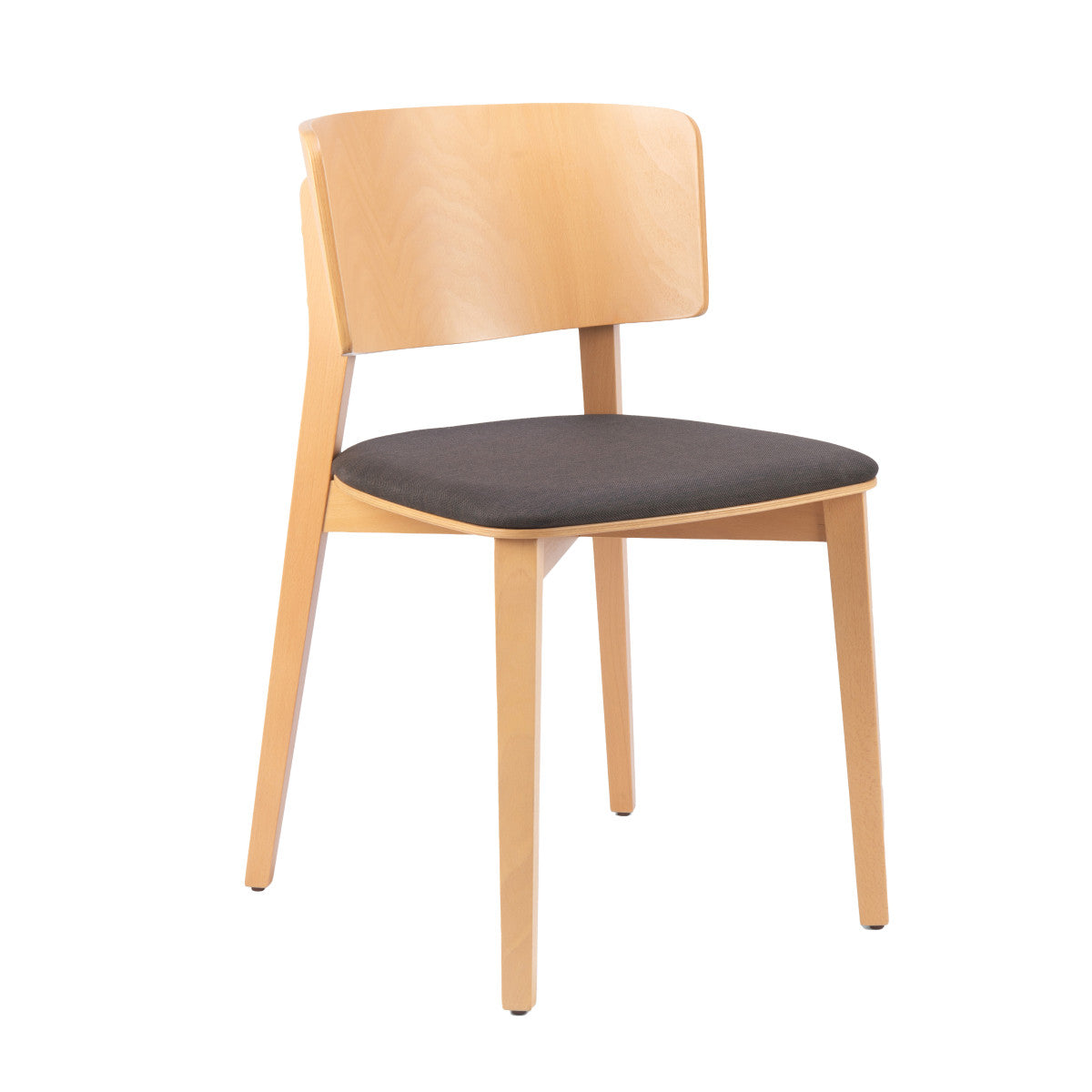 G & A 4618-PS Indoor Side Chair, European Beechwood Frame, Solid Wood Back, Upholstered Padded Seat