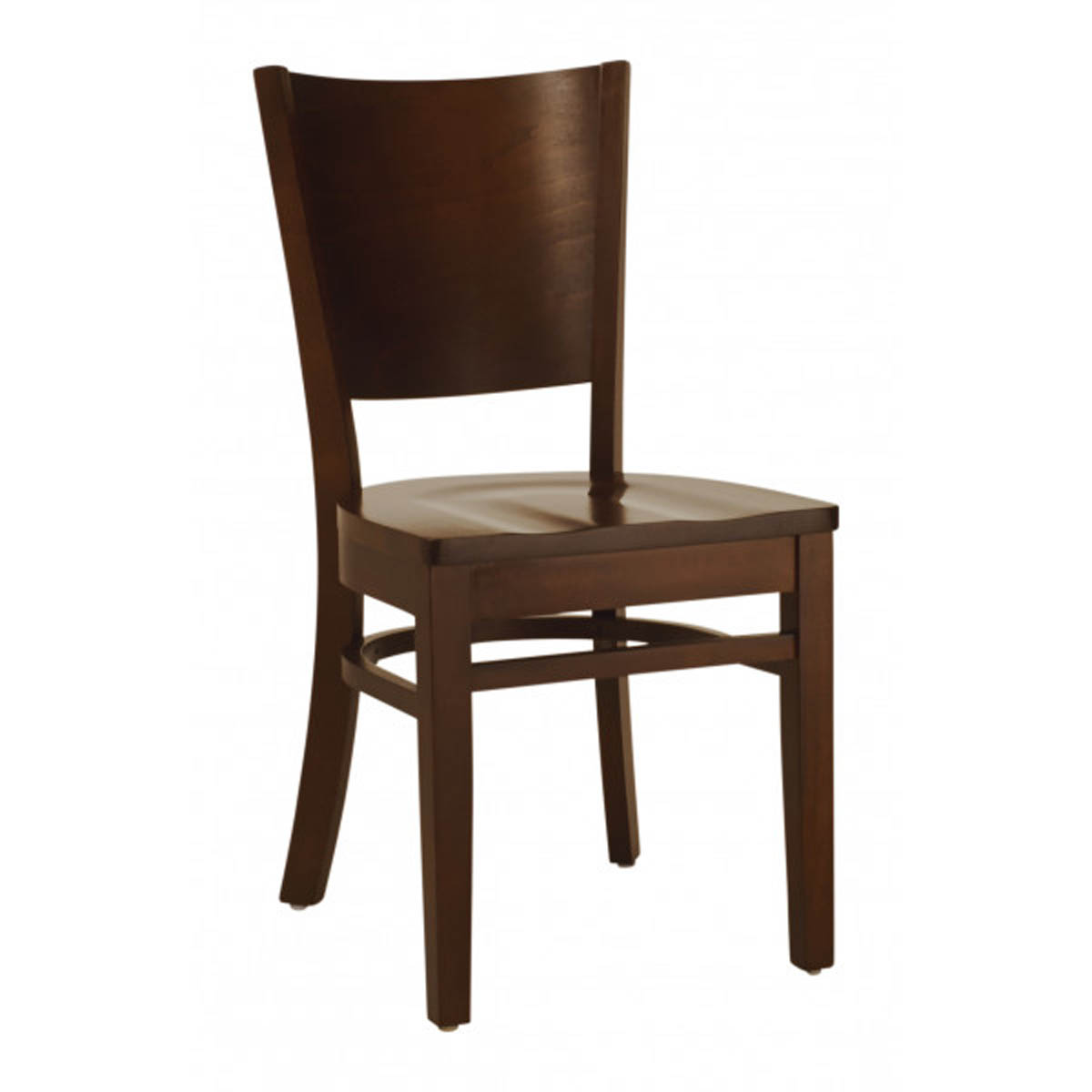 G & A 4629 Indoor Contempo Side Chair with Wood Back and Upholstered Padded Seat, Beechwood Frame 