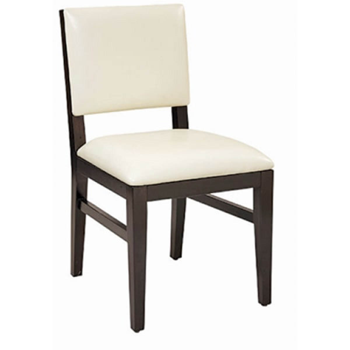 G & A 4645 Indoor Meridian Side Chair with Plain Back and Padded Seat, Beechwood Frame 