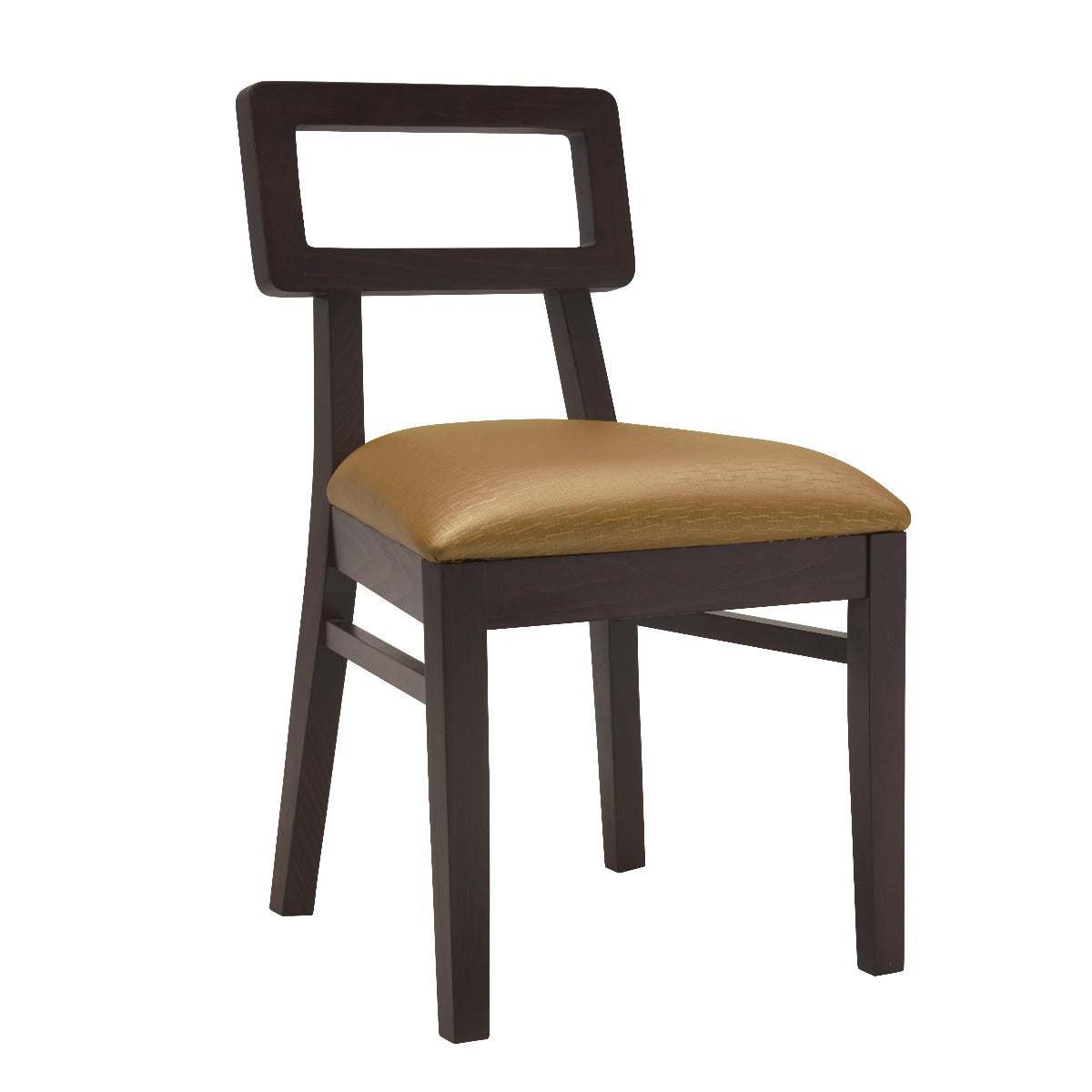 G & A 4648-PS Indoor Nova Side Chair with Wood Back and Padded Seat, Beechwood Frame 
