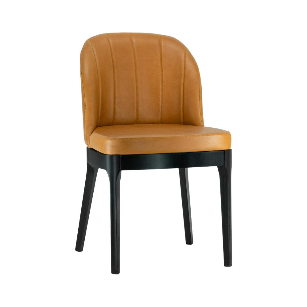G & A 4686-CU Cava Side Chair, Upholstered Seat & Back, European Beechwood Frame