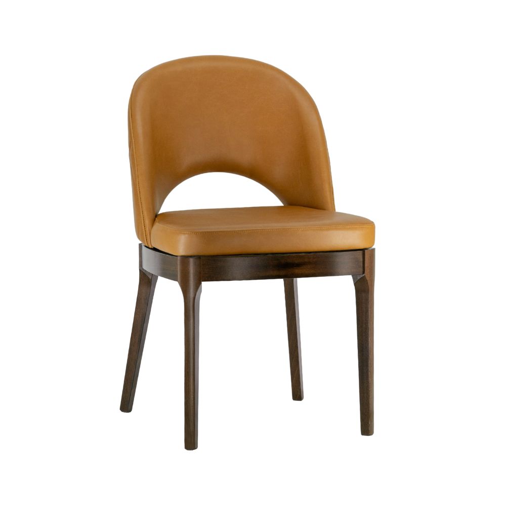 G & A 4687-CU Cava Side Chair with Upholstered Seat & Back, European Beechwood Frame