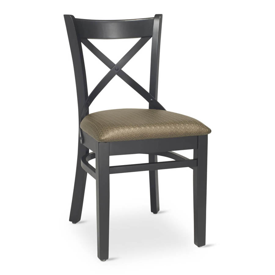 G & A 4877VS Indoor Provence Side Chair with Cross Back and Mortise and Tenon Construction, Beechwood Frame