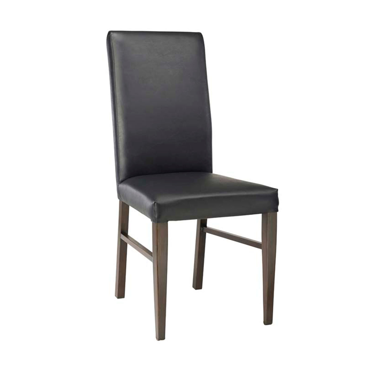 G & A 506-B Indoor Silhouette Side Chair with Uphosltered Back and Walnut Finish, Metal Frame