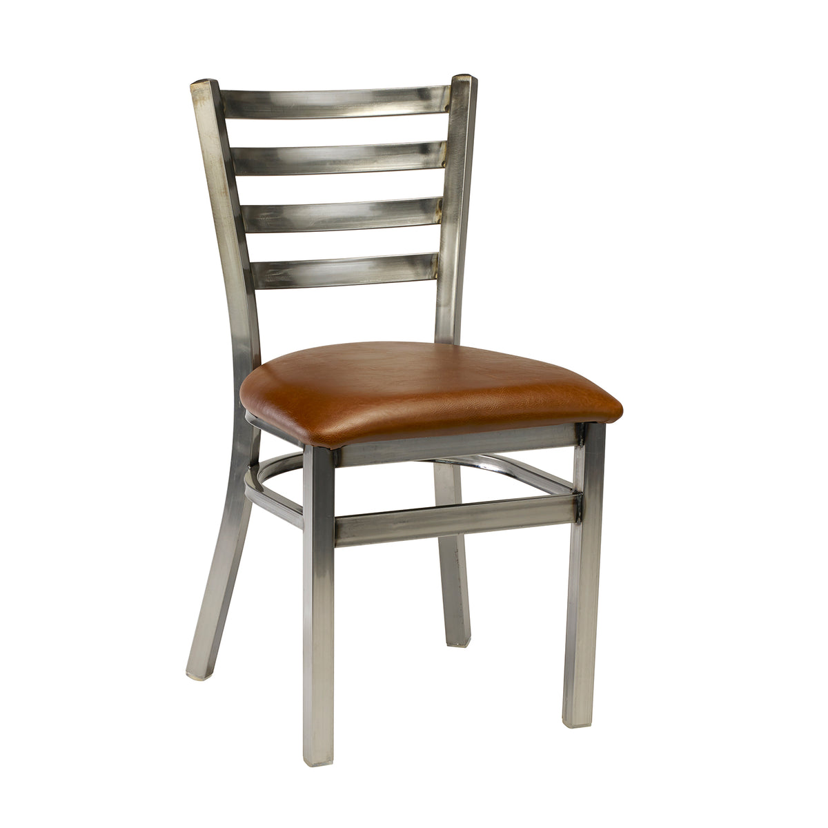 G & A 513-D PS Indoor Dante Side Chair with Ladder Back and Steel Frame with Distressed Finish