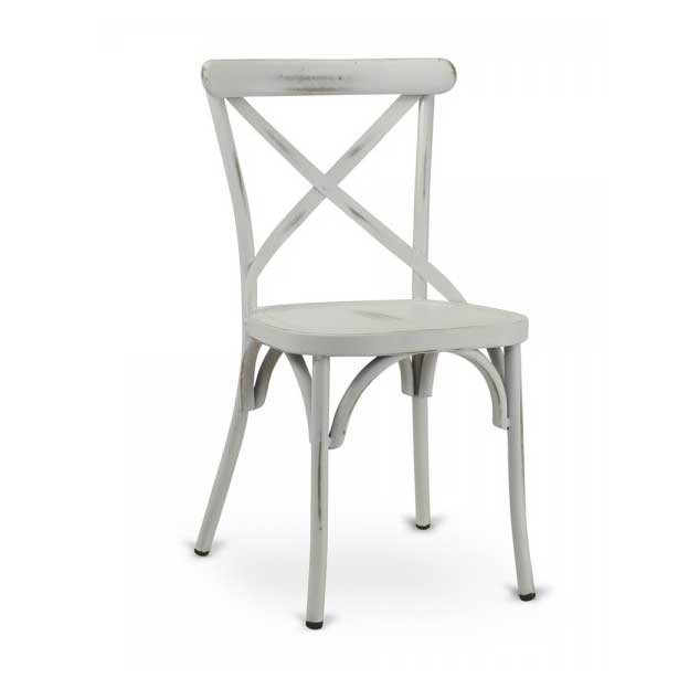 G & A 588 Dumont Side Chair, Criss Cross Metal Back, 18 Gauge Steel Frame, Welded Assembly