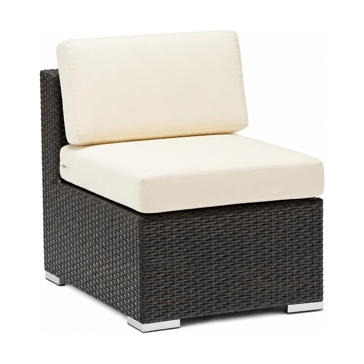 G & A 8501 Scopello Outdoor/Indoor Single Seat, Aluminum Frame, Espresso Resin Wicker, Cushions