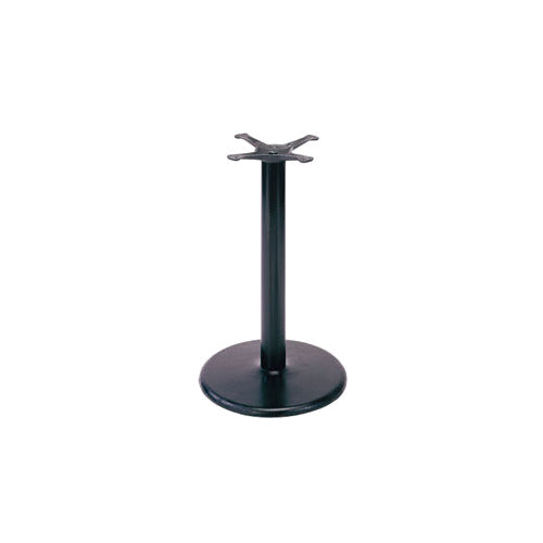 G & A B18 Metal B Series Table Base, 18" dia. spread, 3" column, dining height, cast iron, black powder coat finish