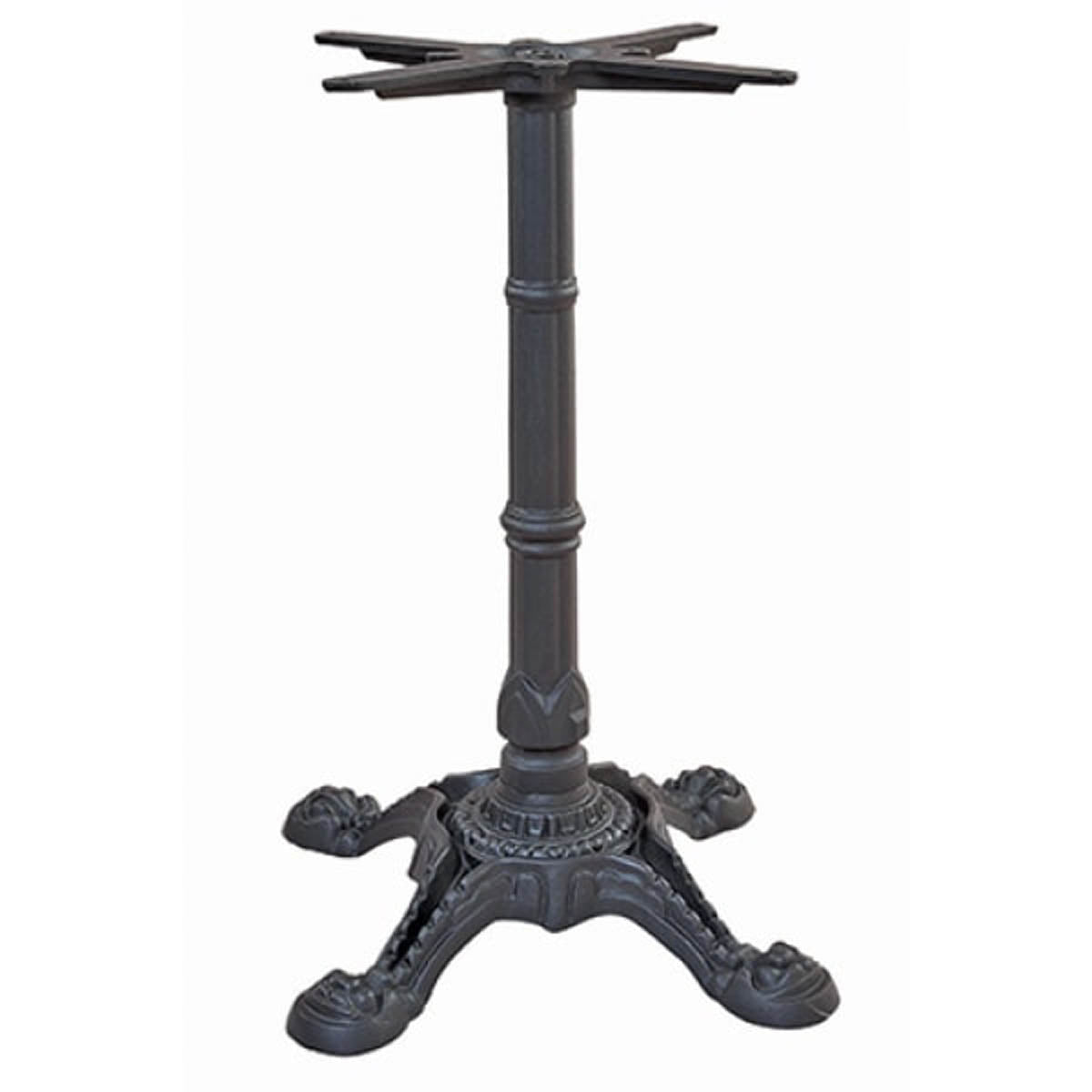 G & A BF2222 Cast Iron Restaurant Table Base, 22x22 Spread, Black Finish, 3 Column, Dining Height