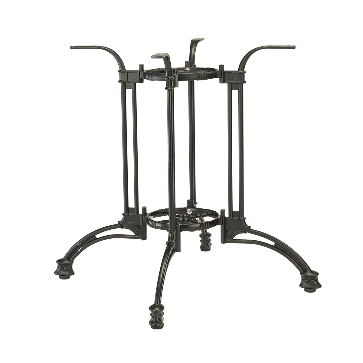 G & A CA3232 CA Series 32x32 Dining Height Table Base, Black Powder Coat, Aluminum