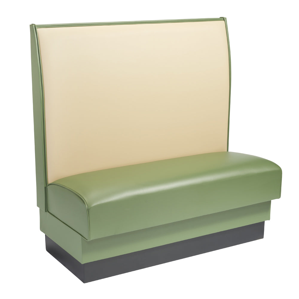 G & A CLASSIC-S-42 Single Plain Back Restaurant Booth, Upholstered Back & Seat, 42"H, Solid Wood Frame, COM/Esprit Vinyl, Priced per Foot
