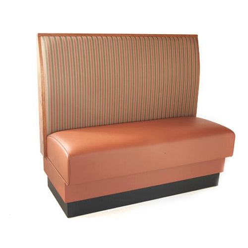 G & A CLASSIC WOOD-3/4-48 3/4 Circle Upholstered Corner Booth, 48H, Wood Top, Solid Wood Frame
