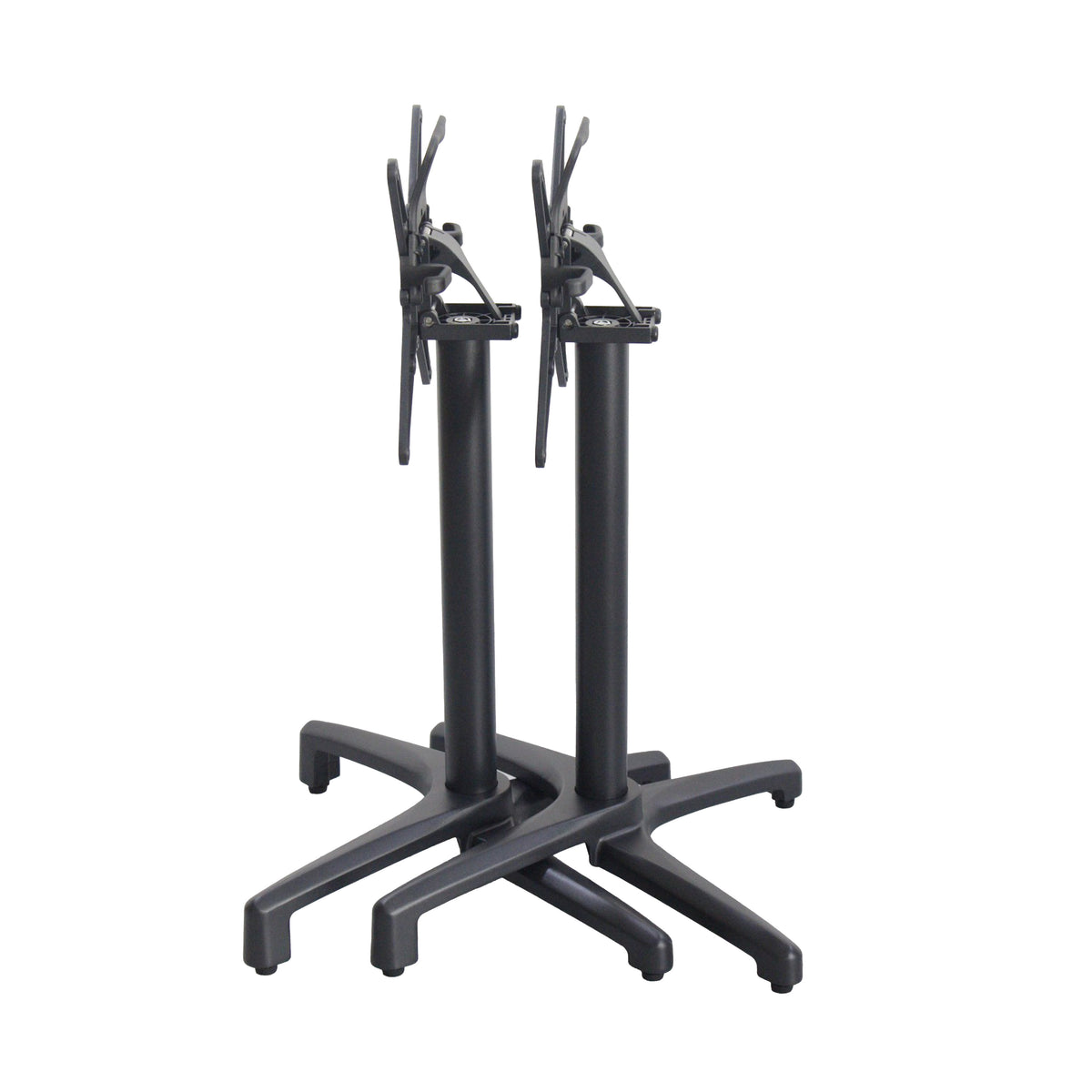 G & A FX2626 Aluminum Table Base, 26"x26" Base Spread, Dining Height, Black Finish, Folding & Nesting