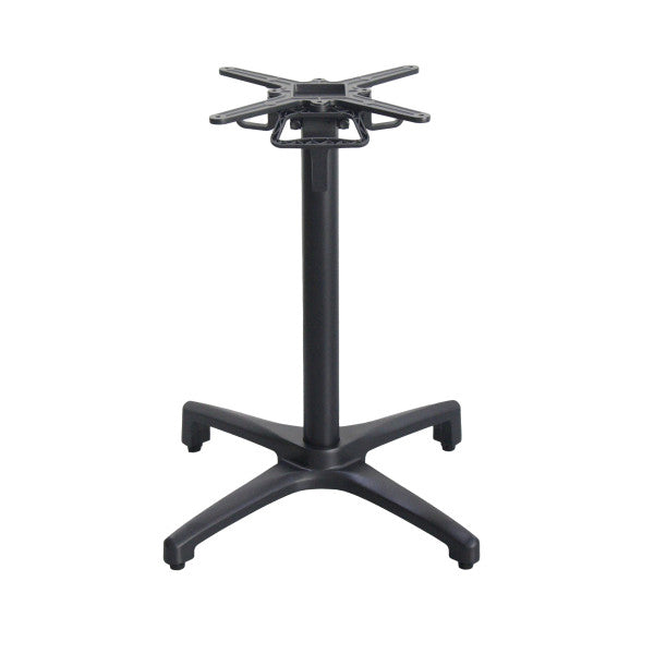 G & A FX2626 Aluminum Table Base, 26"x26" Base Spread, Dining Height, Black Finish, Folding & Nesting