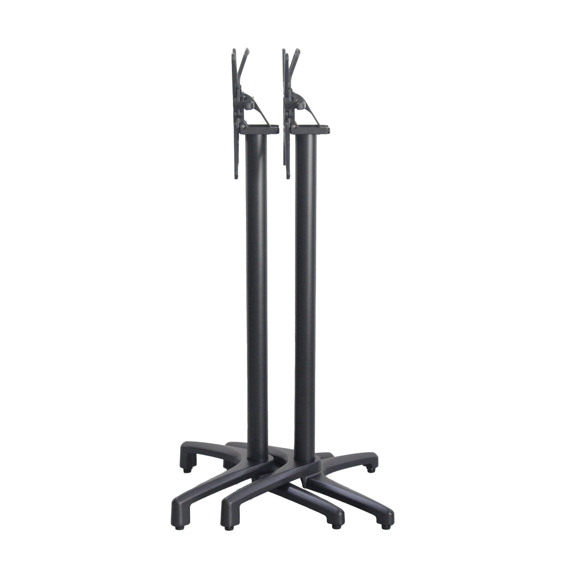 G & A FXH2626 Aluminum Table Base, 26"x26" Bar Height, Folding, Black Finish, Self Leveling