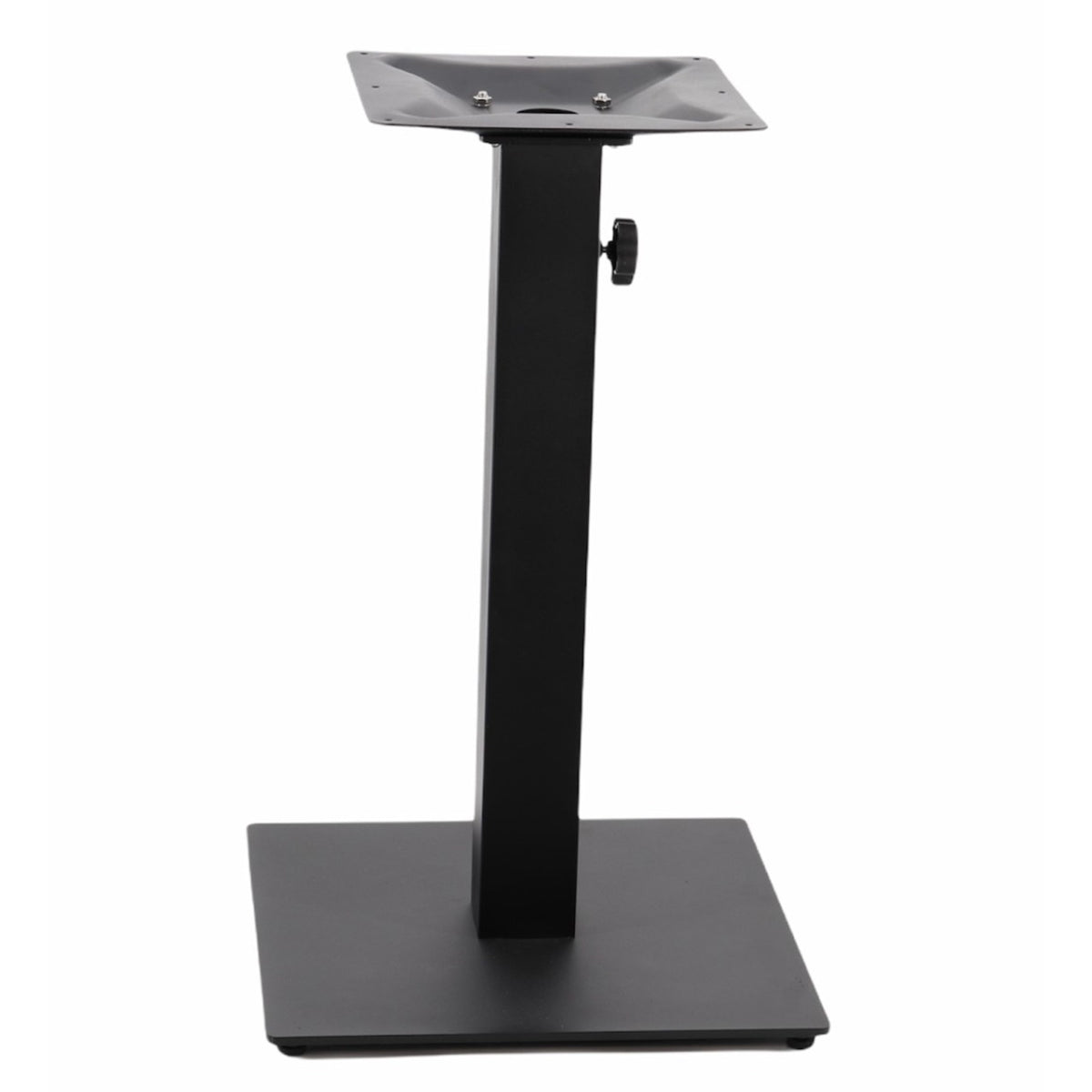 G & A GB2424UMB GB Series 24x24 Table Base, Dining Height, Black Powder Coat, Steel, Umbrella Hole