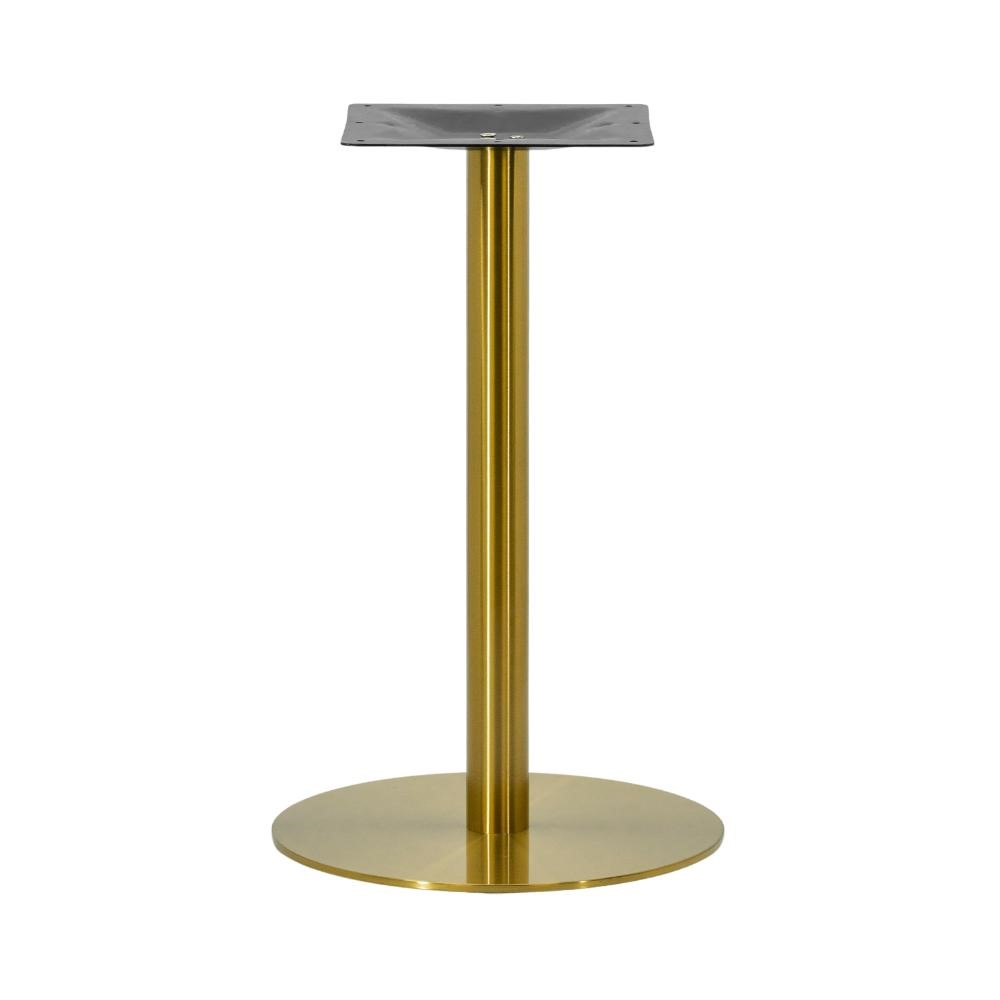 G & A GRD18 Metal Grd Series Table Base, 18" dia. spread, 2" dia. column, dining height, gold powder coat finish
