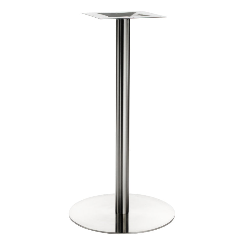 G & A GRH23 Stainless Steel Bar Height Table Base, 23" Spread, 3" Column, Brushed Finish