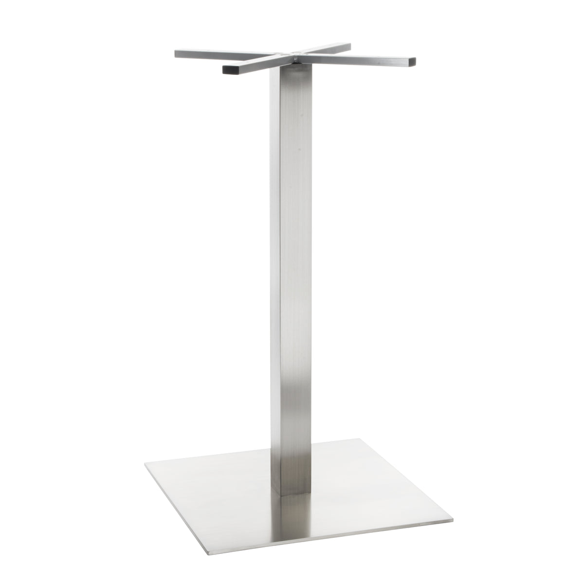 G & A GS1818 Stainless Steel Table Base, 18x18 Spread, Dining Height, Brushed Finish