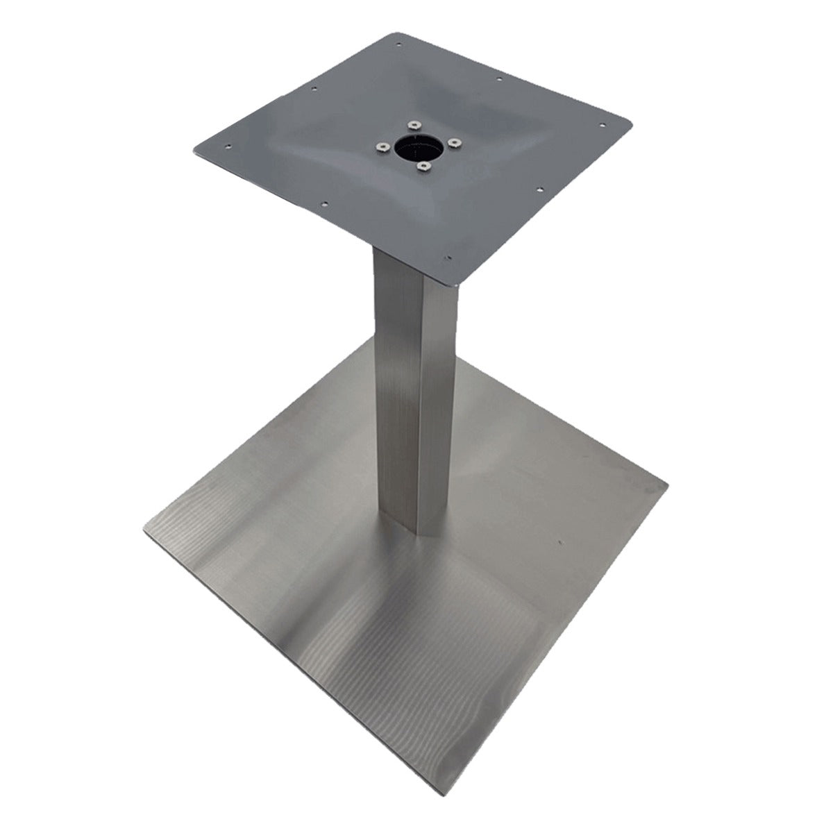 G & A GS2424UMB Stainless Steel Restaurant Table Base, 24x24, Dining Height, Brushed Finish