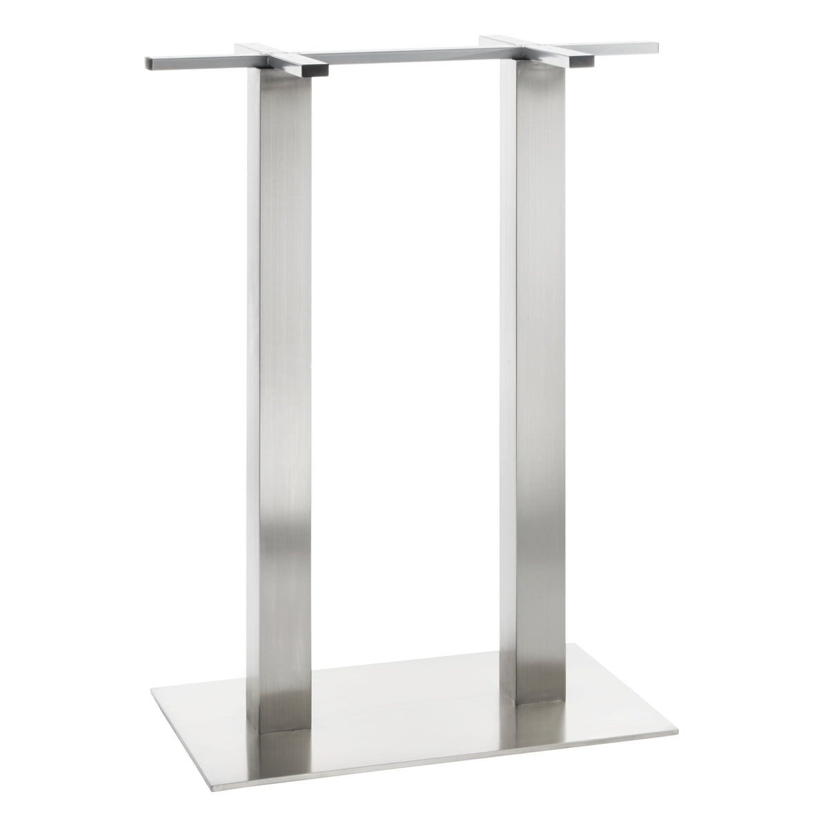 G & A GSH1628 GS Series Bar Height Stainless Steel Table Base, 16x28 Spread, Brushed Finish